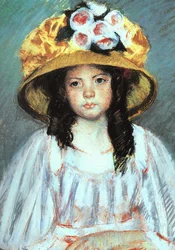 Niña con un gran sombrero
